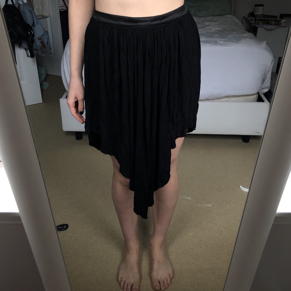 Urban Outfitters black flowy high low skirt